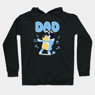 Bluey and Bingo dancing dad funny Hoodie